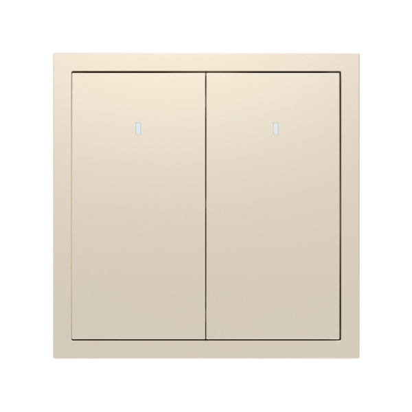 Выключатель 2-кл. с подсветкой Soft ARDERO, Шампань (EV112L-C)