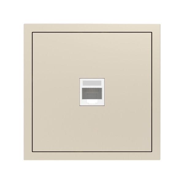 PC-розетка компьютерная 1-я RJ45, Cat.5e UTP Soft ARDERO, Шампань (ER151PC-C)