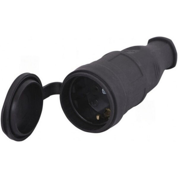 Силовая розетка, 3 фазы, 25 А, 380 В, каучук, IP44, переносная Lezard (306-0300-0302)