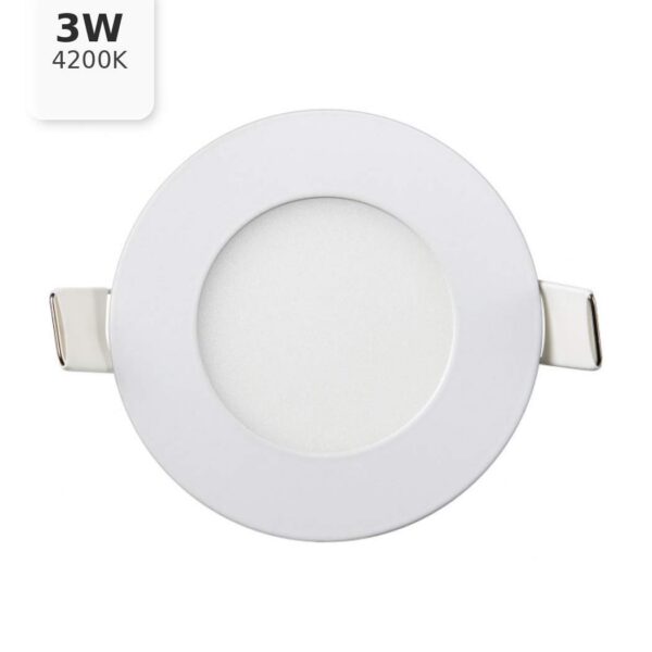 Круглый встраиваемый светильник Lezard, 3W, 4200K, Ø85 мм, вырез Ø72 мм (442RRP-03)