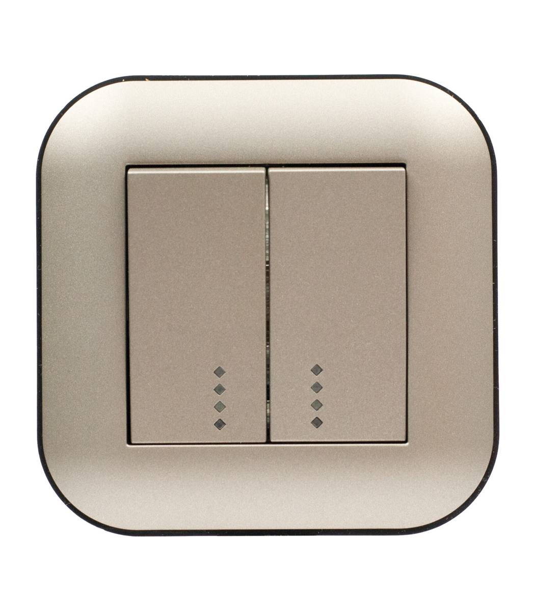 2e4f17c2-2ea9-11f1-0a80-1d4d001f97fb-2.jpg Выключатель 2-кл. с подсветкой Ovivo LOFT Антрацит+Черный (404-130208-203) - Зображення 1
