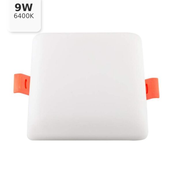 Квадратный точечный светильник Lezard, 9W, 6400K, без рамки, 101x101 мм (101-SCEL-6409)