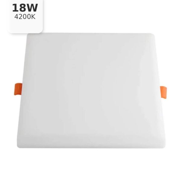 Квадратный точечный светильник Lezard, 18W, 4200K, без рамки, 120x120 мм (120-SCEL-4218)