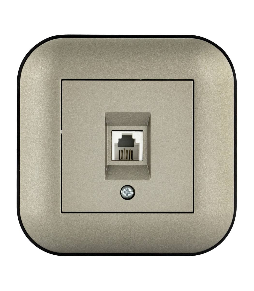 4e901f2a-2ea9-11f1-0a80-174b0020fabc.jpg TF-розетка телефонная 1-я Ovivo LOFT Антрацит+Черный (404-130308-221) - Зображення 1