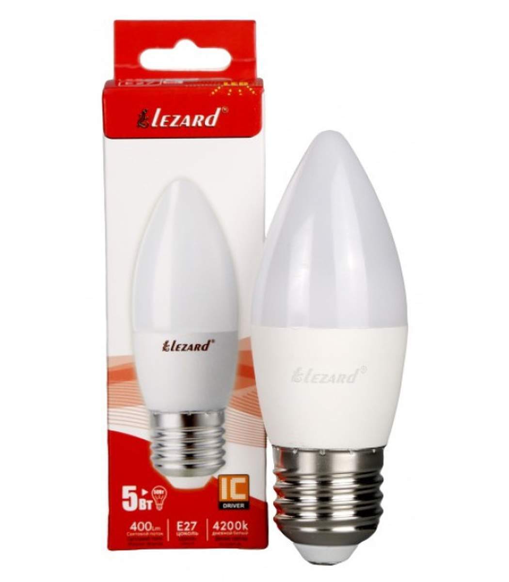 5212cfe5-9514-11f0-0a80-11ea0003685b.jpg Лампа светодиодная Candle B35 Lezard, 5W, 4200K, E27 (N442-B35-2705) - Зображення 1