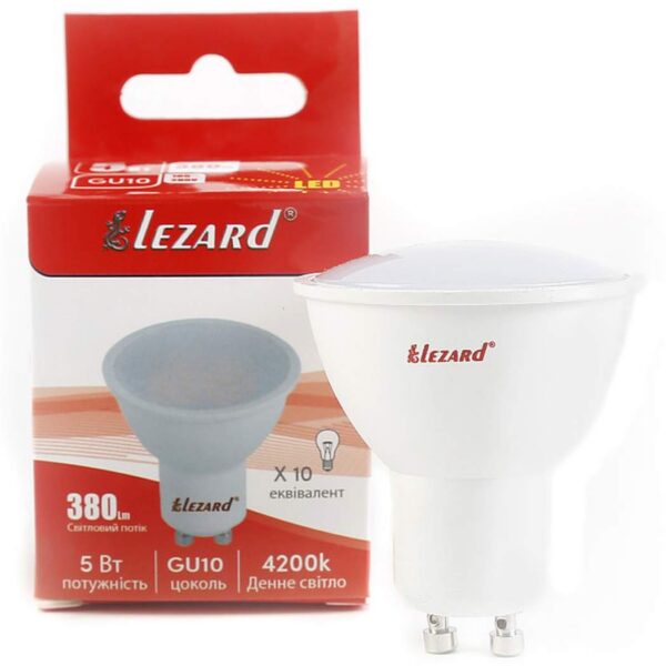 Лампа светодиодная MR16 Lezard, 5W, 4200K, GU10 (442-GU10-05)