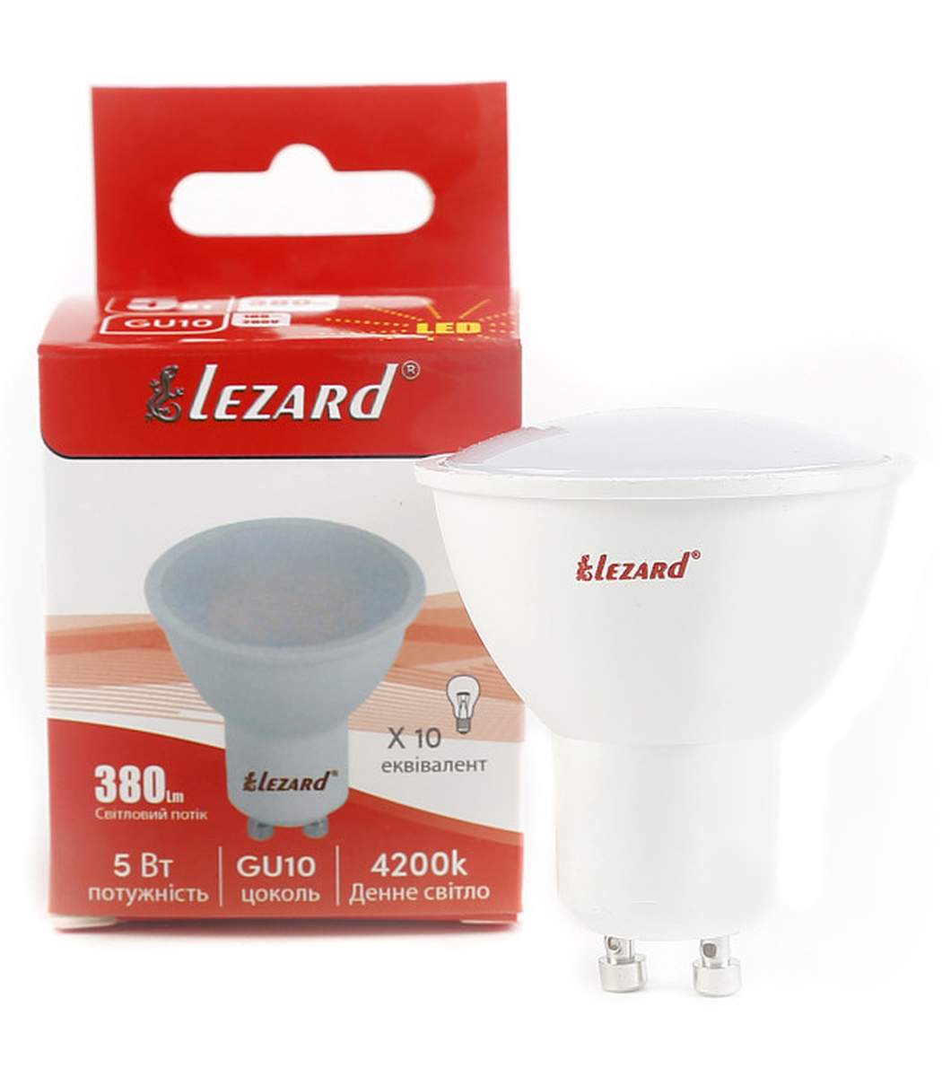 534c9f98-9514-11f0-0a80-11ea000369fe.jpg Лампа светодиодная MR16 Lezard, 5W, 4200K, GU10 (442-GU10-05) - Зображення 1