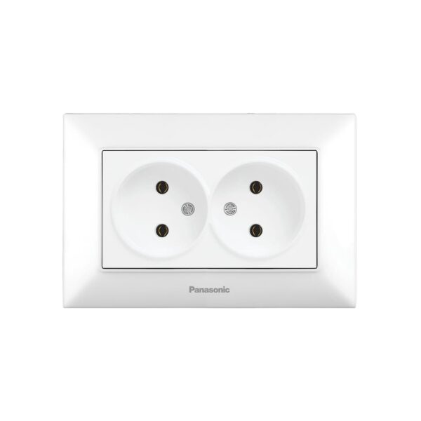 Розетка двойная Panasonic Arkedia Slim Белый, WNTC02042WH-UA