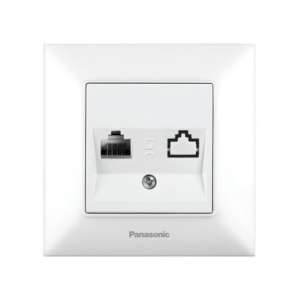 Розетка компьютерная RJ45 CAT5e Panasonic Arkedia Slim Белый, WNTC04042WH-UA