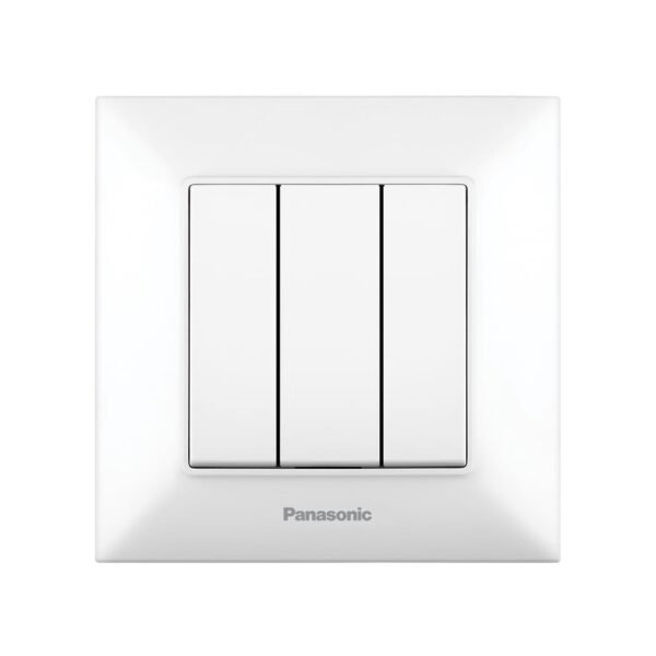 Выключатель тройной Panasonic Arkedia Slim Белый, WNTC00152WH-UA