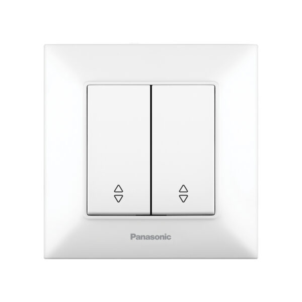 Выключатель двойной проходной Panasonic Arkedia Slim Белый, WNTC00112WH-UA