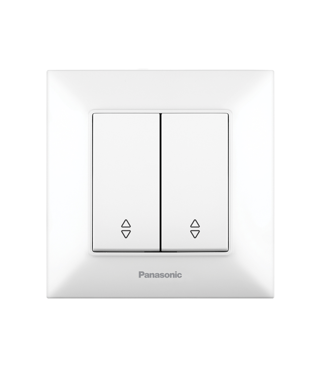 627b9c4a-fe0d-11e9-0a80-059b0038ffe2.jpg Выключатель двойной проходной Panasonic Arkedia Slim Белый, WNTC00112WH-UA - Зображення 1