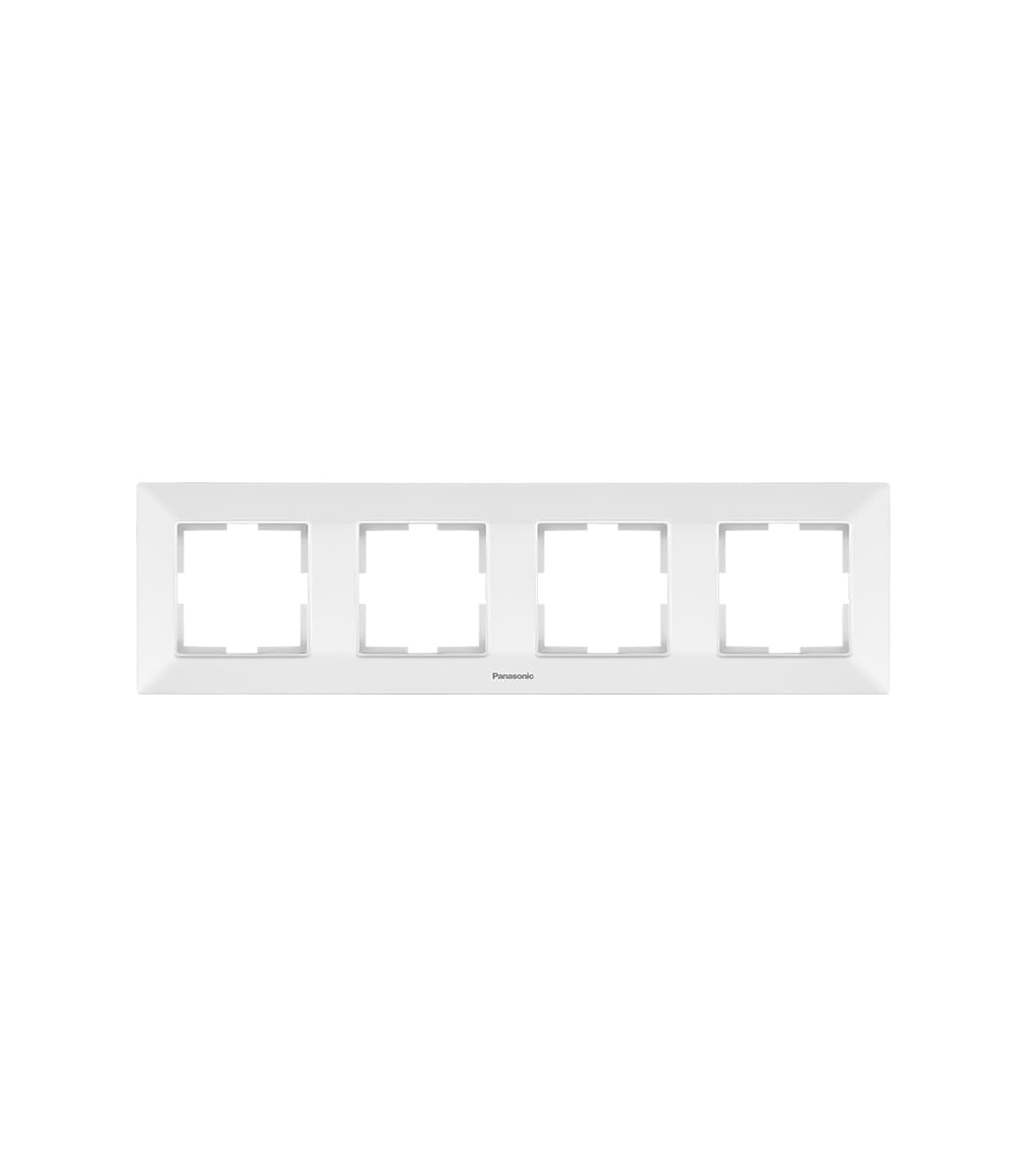 628195f4-fe0d-11e9-0a80-059b0038ffef.jpg Рамка 4м горизонтальная Panasonic Arkedia Slim Белый, WNTF08042WH-UA - Зображення 1