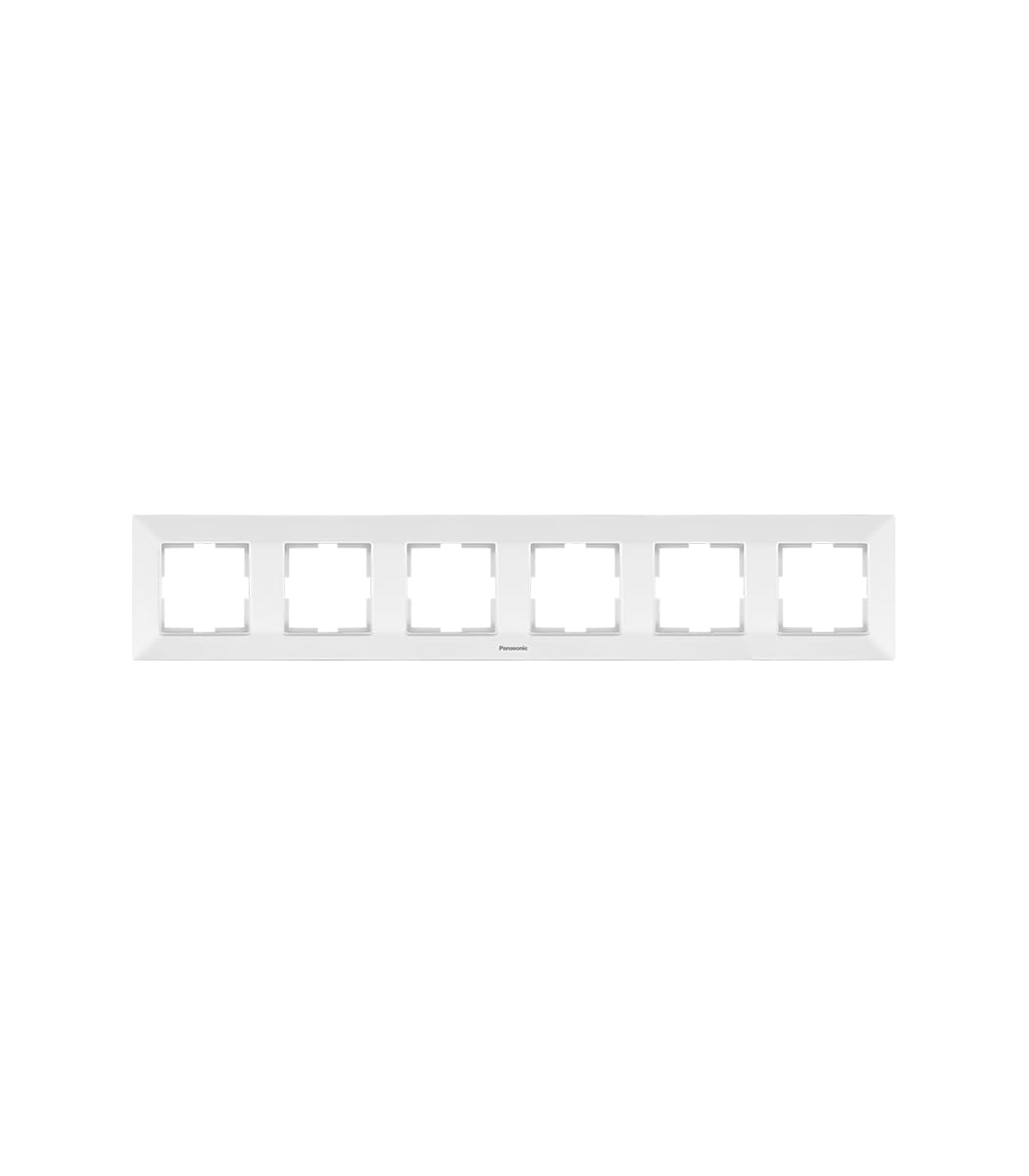 62849910-fe0d-11e9-0a80-059b0038fff7.jpg Рамка 6м горизонтальная Panasonic Arkedia Slim Белый, WNTF08062WH-UA - Зображення 1