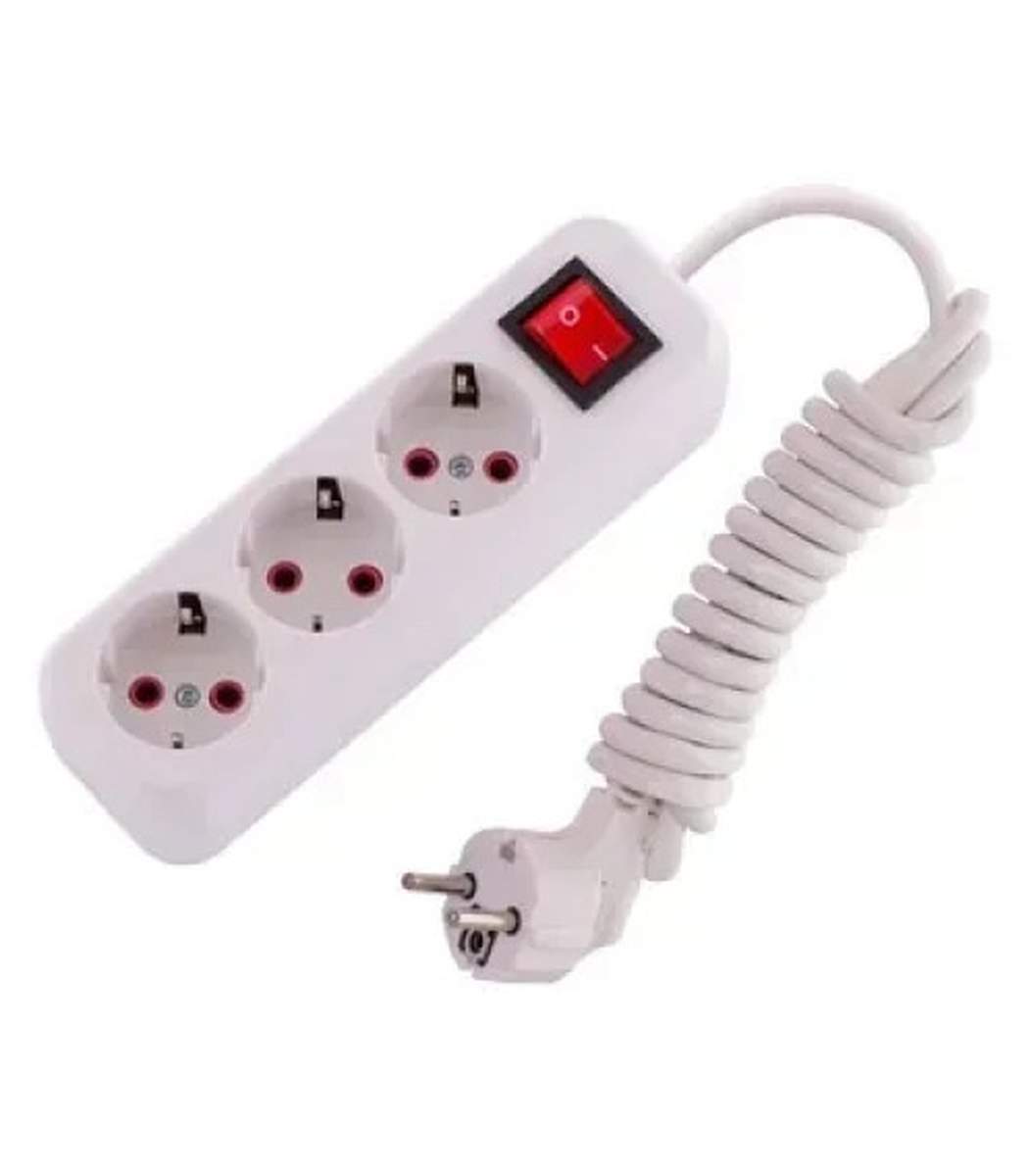 823dfacc-2aab-11f1-0a80-1079005ddc65.jpg Удлинитель 2 гнезда, 3 м, с заземлением, с выключателем LILA Lezard, Белый (720-0203-202) — изображение 1