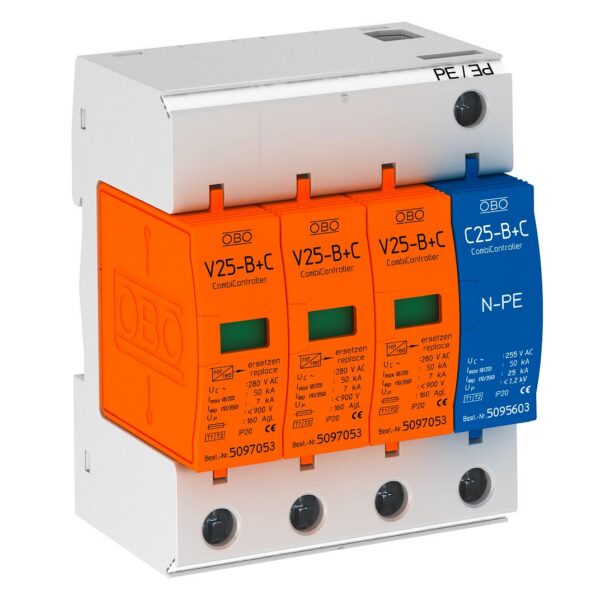 Обмежувач перенапруги OBO Bettermann Тип I+II V25-B+C 3+NPE (5094463)