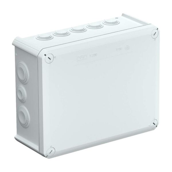 Коробка распределительная Т-250 с каб. вводами, 240х190х95, IP66, ультрафиолетостойкий, ударостойк (8 шт) (2007109)