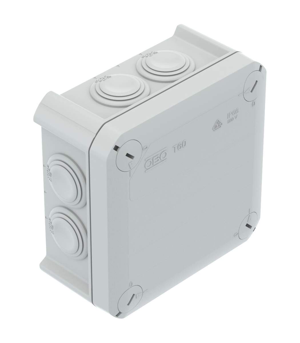 8dce6f04-2cd6-11f1-0a80-1463001543a8.jpg Коробка распределительная Т-60 с каб. вводами, 114х114х57, IP66, ультрафиолетостойкий, ударостойк (60 шт) (2007061) — изображение 1