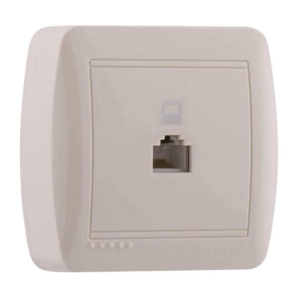 PC-розетка накладная компьютерная DEMET Lezard, Крем (711-0300-139)