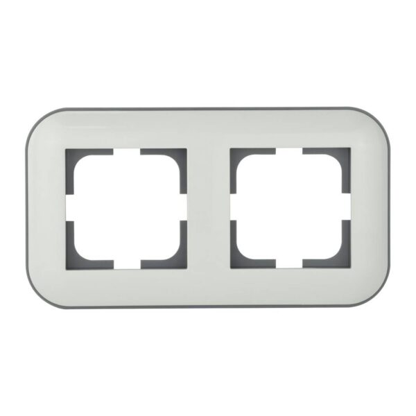 Рамка 2-я Ovivo LOFT Белый+Серый (404-010003-226)