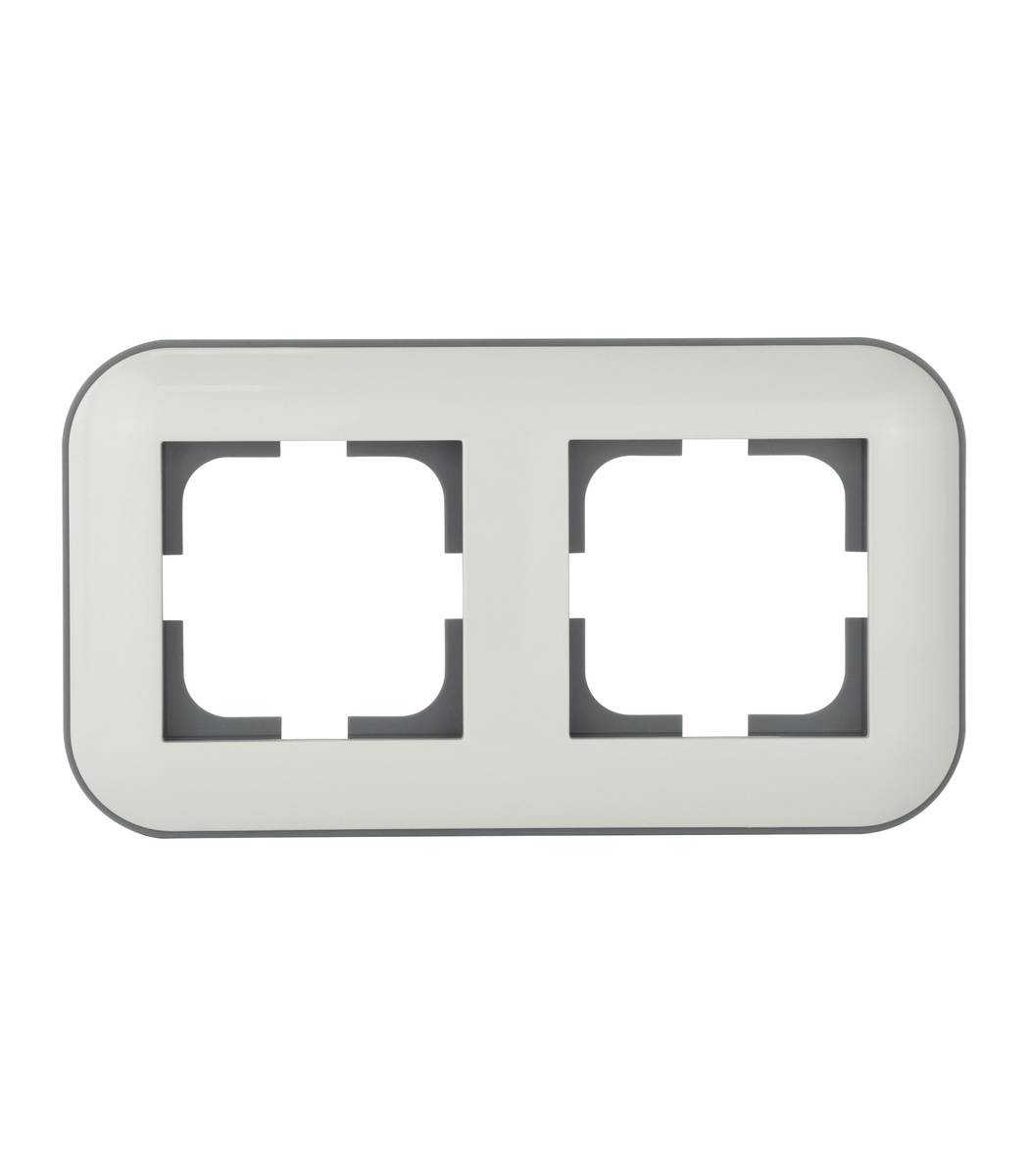 a1151338-2ea8-11f1-0a80-146c001fb031.jpg Рамка 2-я Ovivo LOFT Белый+Серый (404-010003-226) - Зображення 1