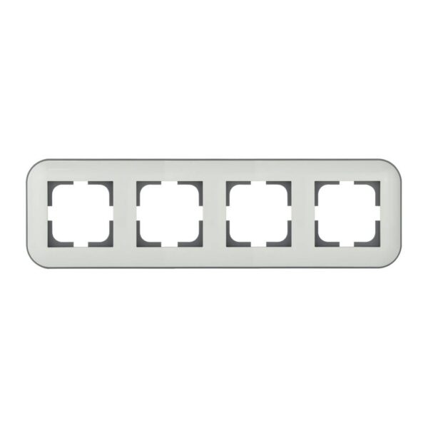 Рамка 4-я Ovivo LOFT Белый+Серый (404-010003-228)