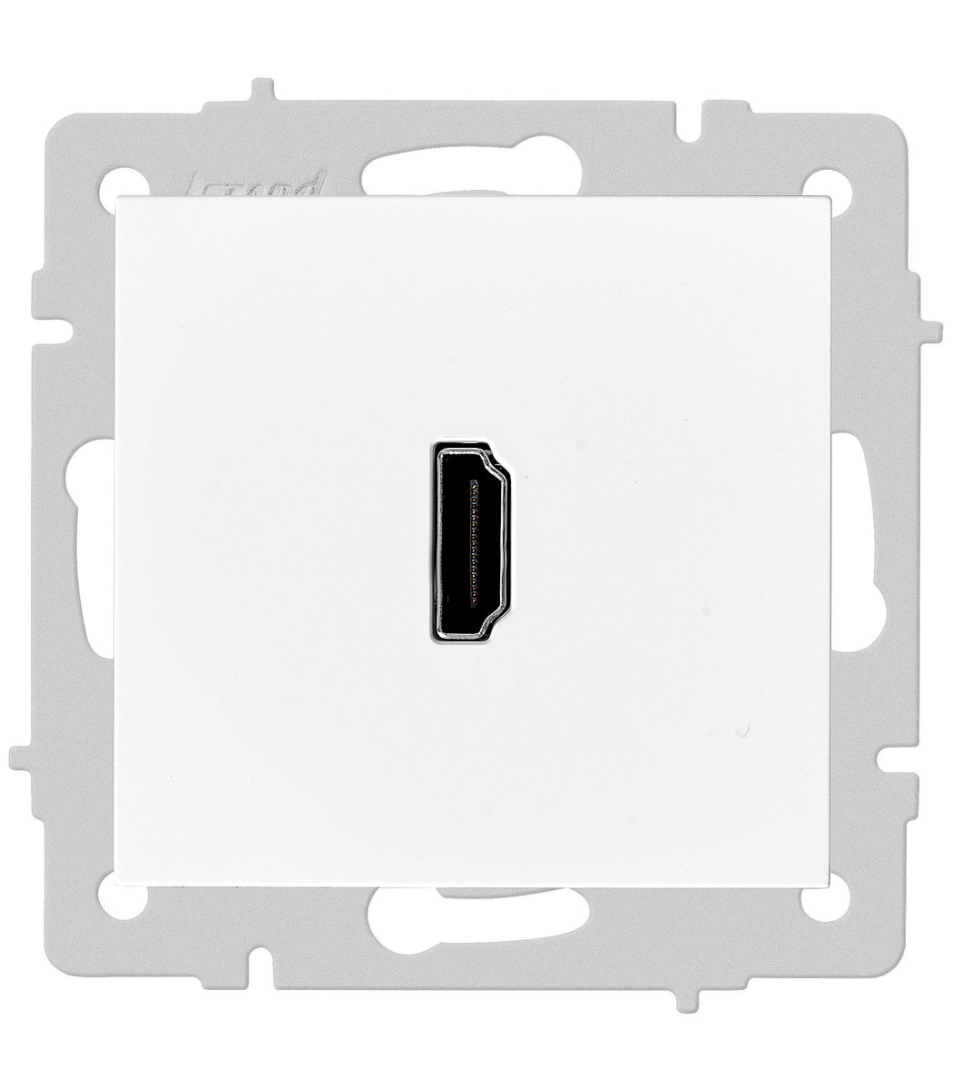 a50f91f7-713e-11f1-0a80-113c0011ac84.jpg HDMI-розетка 1-я, с заземлением VESNA Lezard, Белый (742-0288-203) — изображение 1