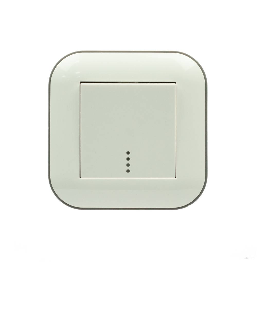 a995285c-2ea8-11f1-0a80-1be50020132c-2.jpg Выключатель 1-кл. с подсветкой Ovivo LOFT Белый+Серый (404-010203-201) - Зображення 1