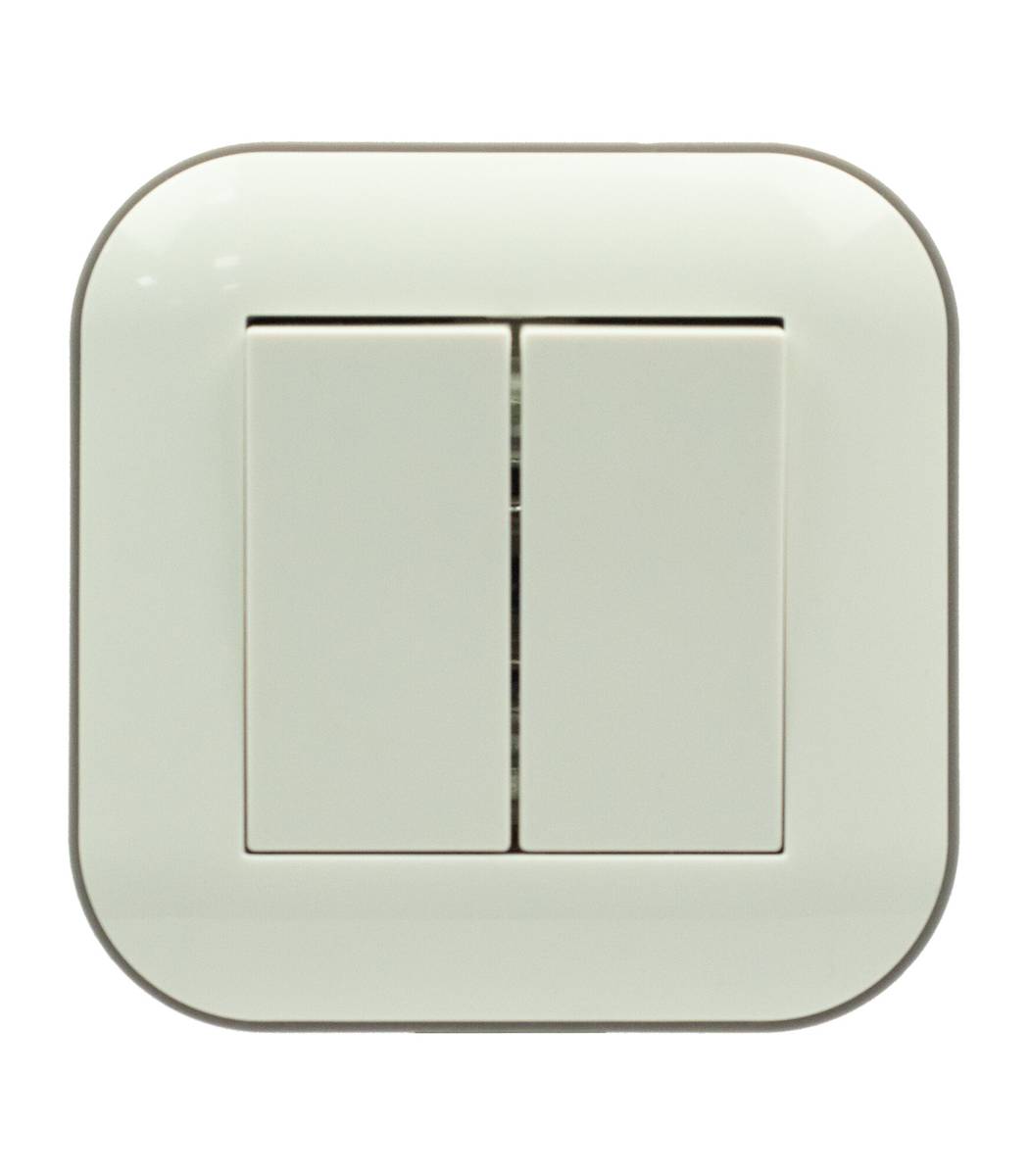 ac47de0a-2ea8-11f1-0a80-195b002046eb.jpg Выключатель 2-кл. Ovivo LOFT Белый+Серый (404-010203-202) - Зображення 1