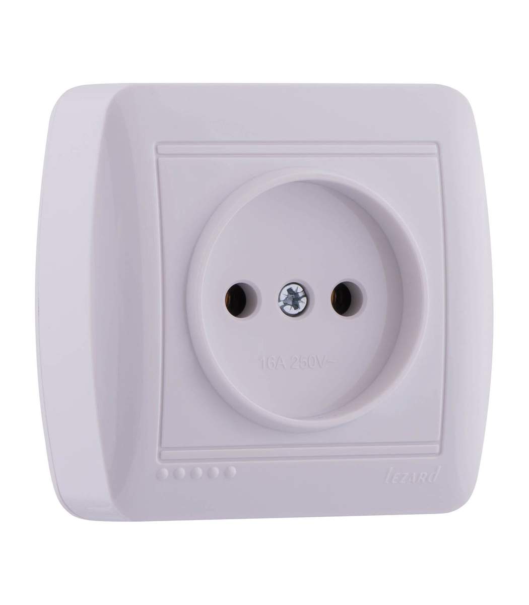 bd70dca2-9155-11ef-0a80-14aa002944a7.jpg Розетка накладная 1-я, без заземления DEMET Lezard, Белый (711-0200-121) - Зображення 1