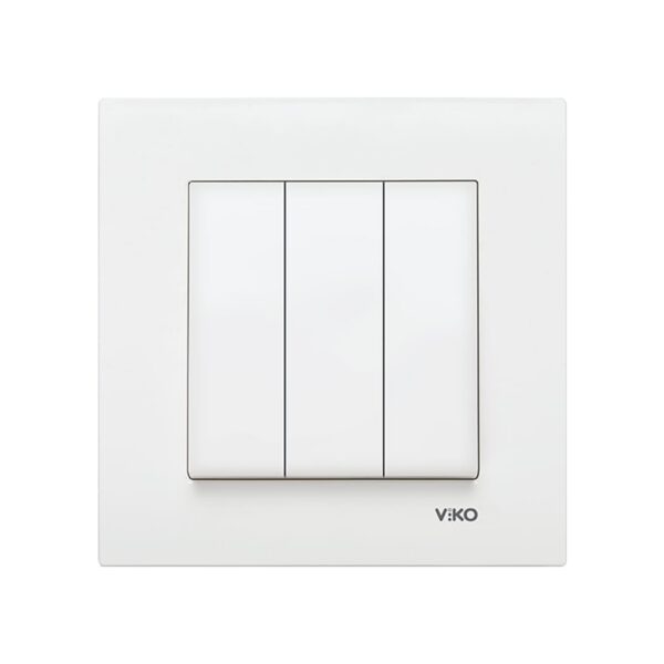 Вимикач потрійний Viko Karre Білий 90960068