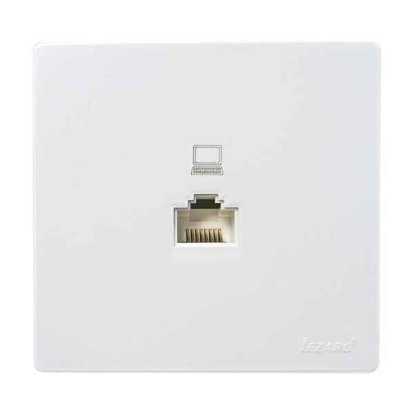 PC-розетка компьютерная накладная RJ45 Cat.5e LETO Lezard, Белый (752-0200-139)