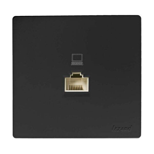 PC-розетка компьютерная накладная RJ45 Cat.5e LETO Lezard, Антрацит (752-4200-139)